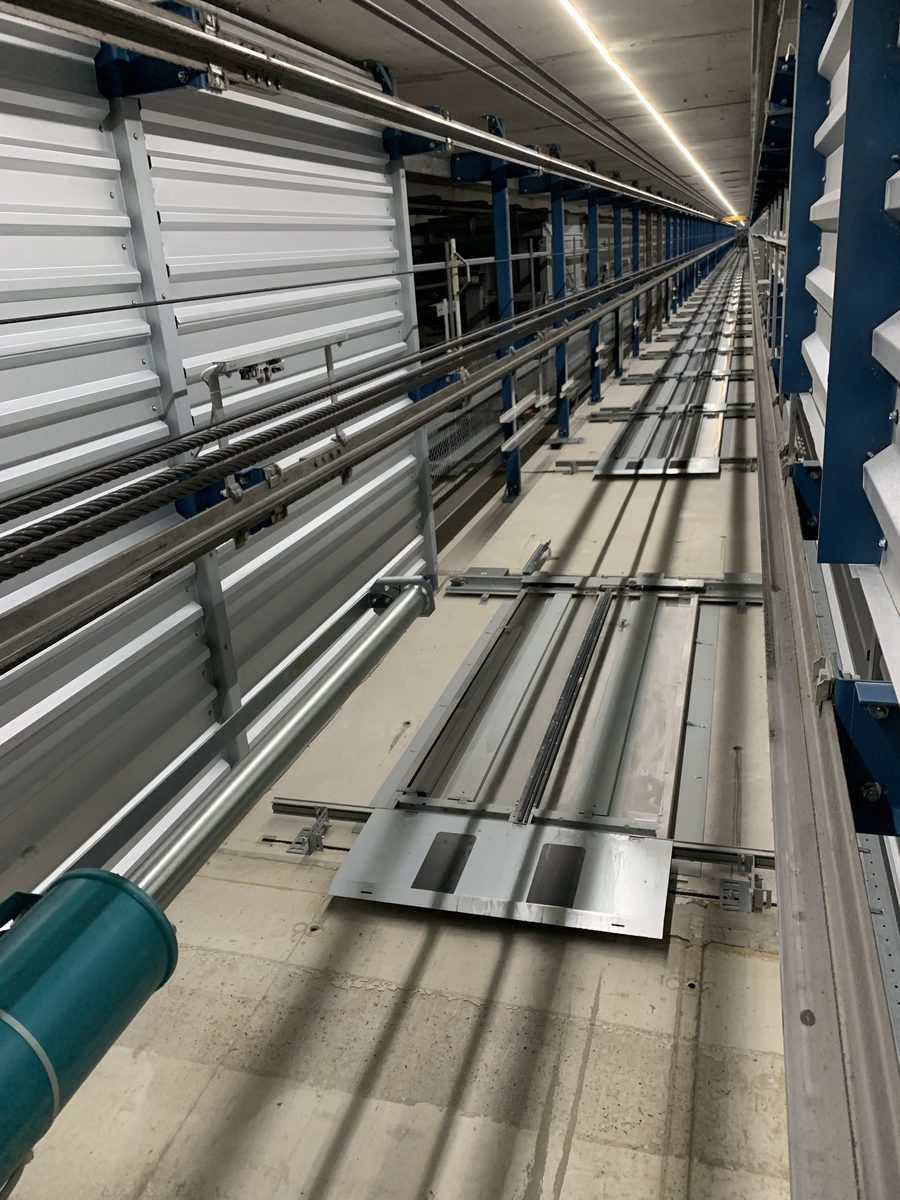 Detail Zalmhaven liftschacht 200 meter